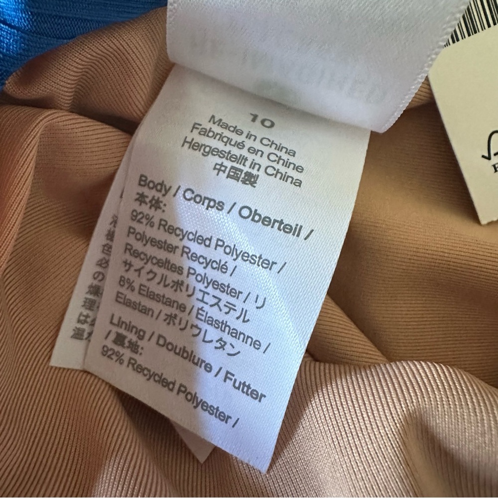 NWT J. Crew Wide-Rib Belted One-Piece Swimsuit blue ladies 10 - Picture 4 of 9